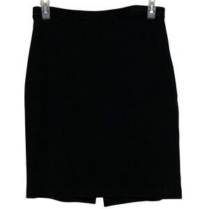 St John Santana Knit Black Pencil Skirt‎ Size 10 Short Career Business Mature